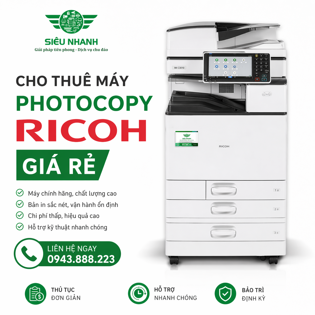CHO THUÊ MÁY PHOTOCOPY RICOH MP 6054